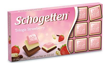 Schogetten Trilogia Strawberry Milk & Strawberry Chocolate 100g/3.52oz