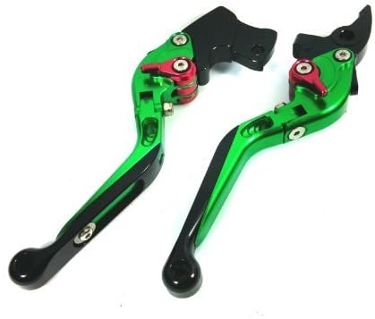 Extendable Folding Brake and Clutch Levers for Kawasaki Z1000 Z1000R 2017 2018-Green