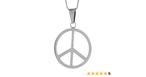 Large Peace Sign Necklace 