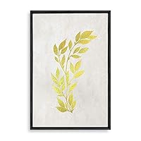 Framed Canvas Wall Art Golden Plant Canvas Prints Home Artwork Decoration for Living Room,Bedroom - 16x24 inches