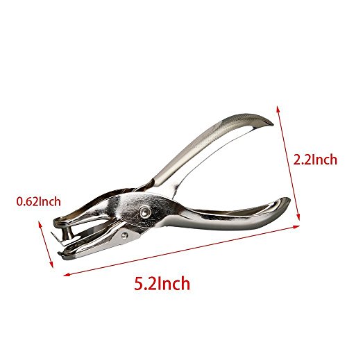 6 Pack Metal Hole Punchers Single Hole Punch Paper Puncher Ticket for School, Home and Office (1/4 Inch Hole)