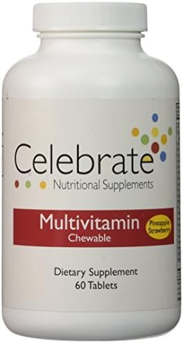 Celebrate Multivitamin Chewable Pineapple Strawberry 60 count by Celebrate Bariatric Vitamins