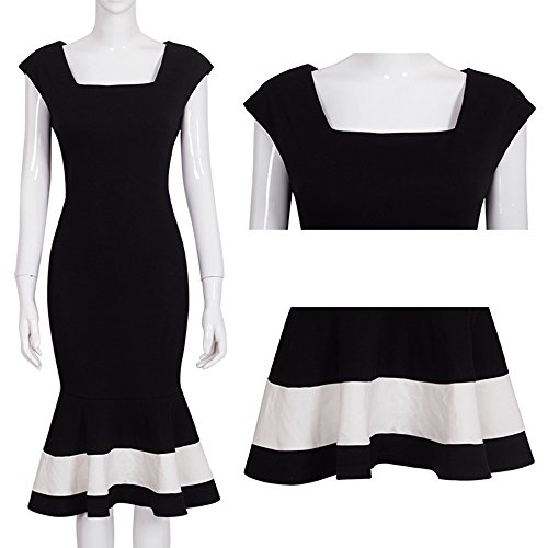 Bow-Knot Belt Fitted Bodycon Flouncing Party Dress เดรส แฟชั่นชุดทำงาน Merope J ผู้หญิง Peplum