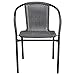 Flash Furniture Lila Gray Rattan Indoor-Outdoor Restaurant Stack Chair