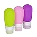 3oz Travel Bottles, ARKTEK BPA-Free and Leak proof Silicone Travel Bottle set, Portable and Squeezable Containers for Business Trip Vacation Camping (Pink + Purple + Green)