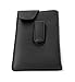 Calabria Durango Eye Glasses Case Soft PU Leather Eyeglass Case with Clip Black Sunglasses Case for Men & Women