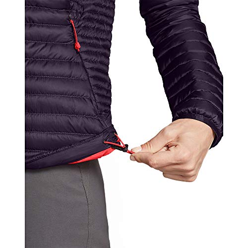 Eddie Bauer Women's MicroTherm 2.0 Down Hooded Jacket, Black, Large