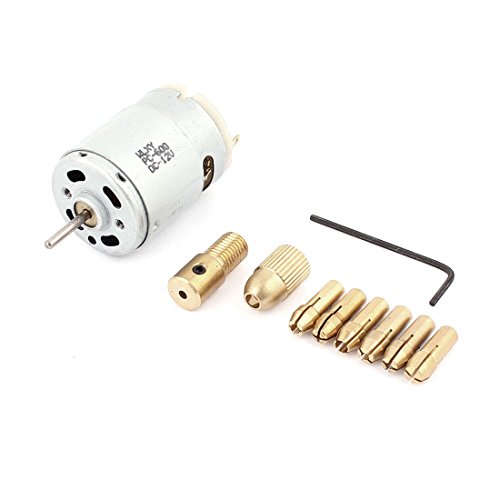 Uxcell 12v motor 0.5-3mm electric drill bit collet twis…