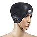 Wigoo Long Hair Swim Cap,Waterproof Silicone Swimming Cap for Adult Woman and Men,Keeps Hair Clean Ear Dry with Nose Clip and Ear Plugs (Black)