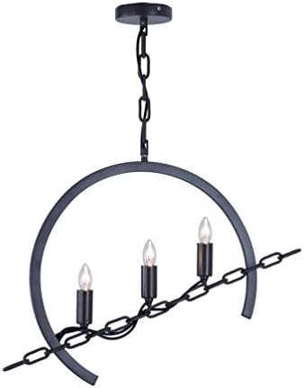 Industrial Pendant lighting 3 Light Kitchen Pendant Light is Fashionable Hanging Lighting. Dimmable Pendant Lighting Gives Your Dining Area Vintage Mood. Durable Quality Iron with Dark Grey Finish