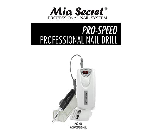 Mia Secret - 274 - PROFESSIONAL Pro-Speed Portable Rechargeable Nail Drill - White NEW ITEM 2019 !