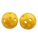 TTnight 50 Pcs Plastic  Airflow Hollow Golf Ball Practice Training Sports Balls Golf Accessories, Yellow