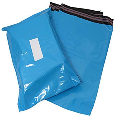 Colour Mailing Poly Postal Self Seal Bags Postage Packaging Assorted Mailers Posting Shipping Package Bags (10x14" (250x350mm), Blue, 50)