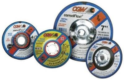 CGW ABRASIVES 35612 "24-GRIT" DEPRESSED CENTER CUTTING/NOTCHING WHEEL 4.5"x1/8"x7/8"