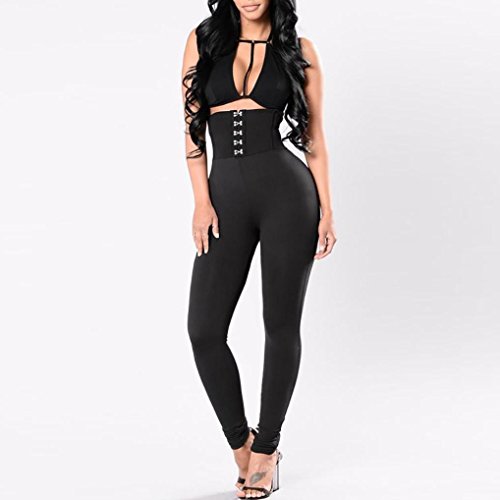 CieKen Women Pant Women's Yoga Pants Sports Gym Power Flex Tummy Control Capris Gym Workout Running Leggings (Black, Large)