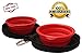Northern Outback Travel Pet Bowl Set - 2 Collapsible 2 CUP Silicone Bowls BONUS Carabiner - BEST DOG OR CAT BOWL - Camping Hiking - BPA FREE