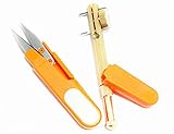 Mimilure Brass Fishing Hook Tier with Double-headed Needle Hand Knot Tier ,and 1pcs Fishing Line Scissors with Cap for Free