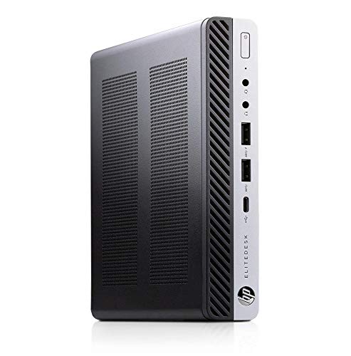 HP EliteDesk 800 G3 Mini PC de escritorio pequeño con monitor FHD de 27 pulgadas, Intel Core i7-7700T, 8 GB de RAM, 256 GB SSD, WiFi USB, DisplayPort, Windows 11 Mini computadora (Reacondicionado)