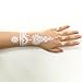 Tastto Lace Henna Temporary Tattoos, White, 8 Sheets