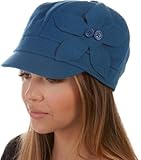 Sakkas Sasha Wool Newsboy Cabbie Hat with Button Flower