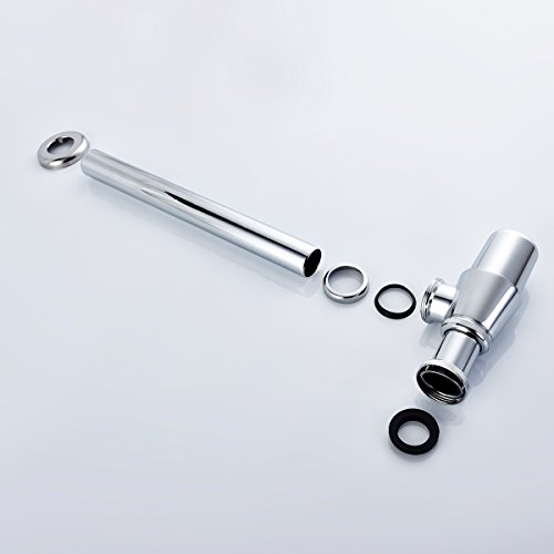 Ciencia Brass Bottle Trap Vessel Sink P Trap Chrome Wall Mounted Bathroom Sink Pipe Basin Bottle Waste Trap for Bathroom, WT03 - Thumbnail 6