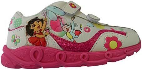 Dora the Explorer Girls White Pink BUBBLES Shoes (8)