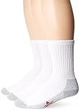 Wigwam Men's At Work 3-Pack Crew Socks,White/Grey, Large