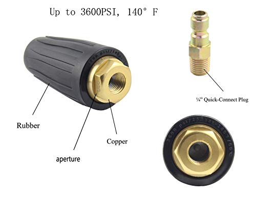 image for Obecome Rotating Spray Turbo Nozzle for High Pressure Power Washers, 1