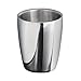 mDesign Bath Accessory Set, Soap Dispenser Pump, Toothbrush Holder, Tumbler, Soap Dish - 4 Pieces, Polished Stainless Steel