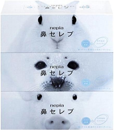 Hana-celeb Lotion Facial Tissue 200 Sheets *3 Boxes (Japan Import) by nepia