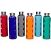 Silicone Sleeves for 18 oz Glass Bottles from Aquasana, Epica, Estilo, Pratico, & Similar Brands - 6 Pack