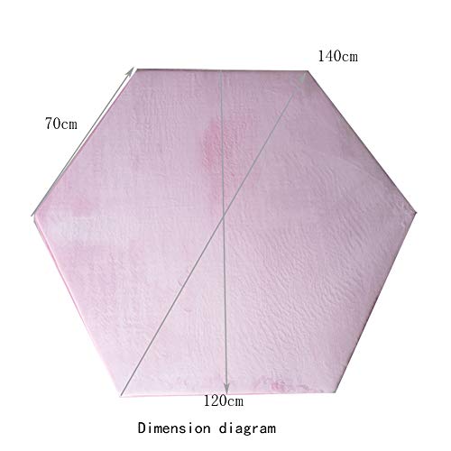 Hexagonal Rug for Kids Tent Mat Princess Tent Rug Teepee Rug Cushion