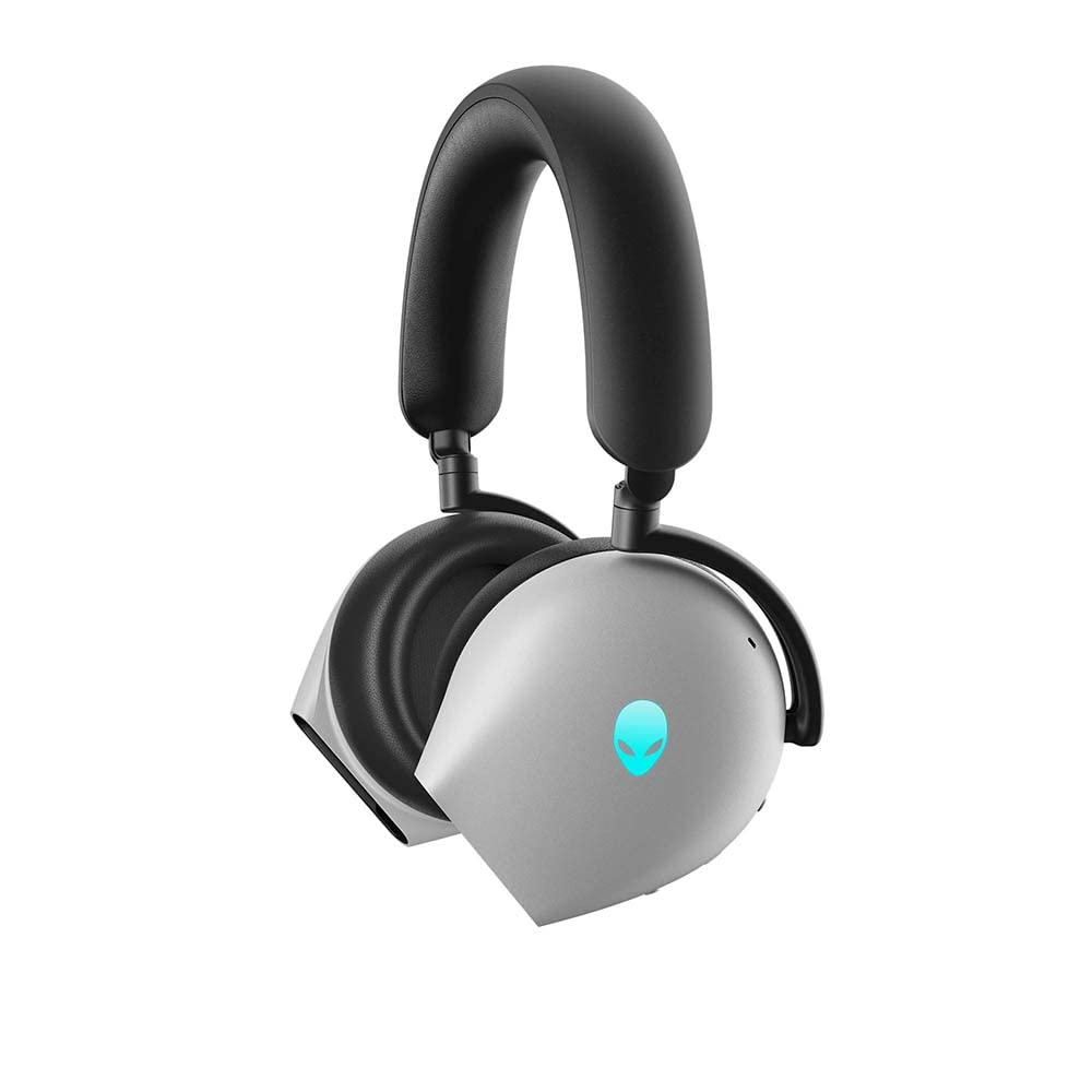 Alienware Tri-Mode AW920H Wireless Gaming Headset, 40mm Hi-Res Drivers, Active Noise Cancelling, Fast Charging, Multi Platform Compatible, White