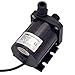 AUBIG Aquarium Fountain 12V DC Mini Water Pump 130GPH Inlet & Outlet 1/4 13.2mm NPT 60° Threads Brushless Low Noise <40dB DC40E-1250 Black