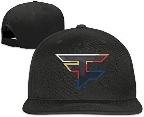 Unisex Adjustable Cool FaZe Clan Logo Baseball Cap Snapback Hip Hop Flat HatBlack