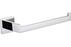 KOKOSIRI Towel Bar Shiny Chrome Hand Towel Ring Holder for Bathroom Kitchen Hardware Wall Mounted, Polished Stainless Steel, 