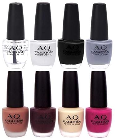 AQ Fashion Velvet Matte with Shiny Gel Nail Polish Combo Set 12658