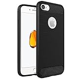 iPhone 7 Case, CC Kimico Soft Slim Fit Thin Resilient Anti Skid Shockproof Protection Defense Shield Shock Absorption and Carbon Fiber Design Cover for Apple iPhone 7 (black)