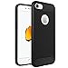 iPhone 7 Case, CC Kimico Soft Slim Fit Thin Resilient Anti Skid Shockproof Protection Defense Shield Shock Absorption and Carbon Fiber Design Cover for Apple iPhone 7 (black)