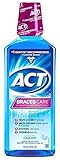 ACT Braces Care Ant-Cavity Fluoride Mouthwash, Clean Mint, 18 Ounce (Pack of 2)