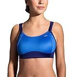 Brooks Moving Comfort Fiona Wire-Free Sports Bra, 34DD, Wave / Marine