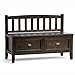 SIMPLIHOME Bedford SOLID WOOD Universal TV Media Stand, 53.9 inch Wide, Living Room Entertainment Center, Storage Cabinet with Glass Doors, for Flat Screen TVs up to 60 inches in Dark Tobacco Brown
