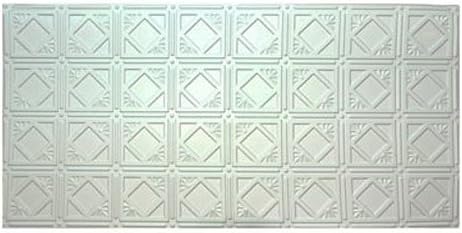 Global Specialty Products 2' X 4' 6" Diamond Design Thermoformed White Styrene Panel