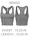 BEKDO Womens Basic Seamless Cropped Racerback Sports Tank Top-ONE Size-White