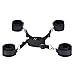Restraint Kit, MELO Under Bed Extra-Strength Bondage Strap Set with Ankle/Hand Cuffs, Black