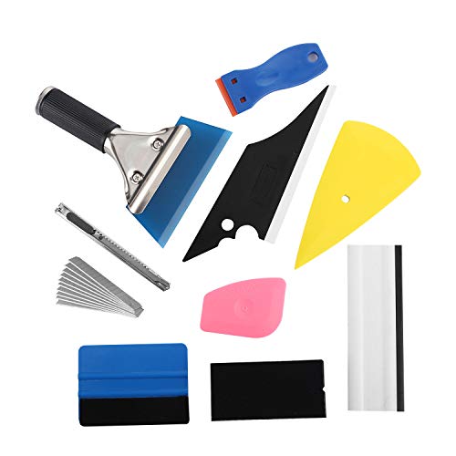 GISSVOGEEK Car Vinyl Wrap Tool Kit Vehicle Window Tint Kit with Squeegees, Scrapers, Film Cutter, Utility Knife and Blades - Thumbnail 7