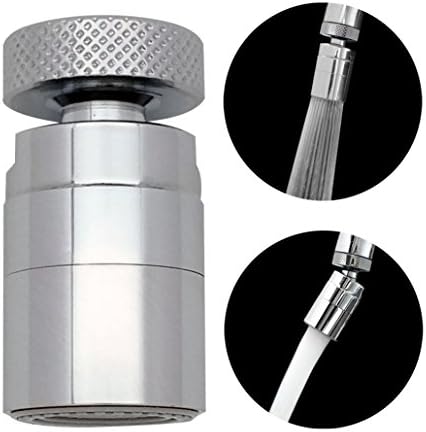 Kabter 360-Degree Swivel Dual-Spray Function 2-Flow Kitchen Sink Faucet Aerator with G1/2 Female Threaded,Brass Polished Chrome