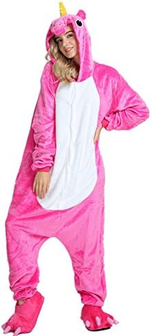 Tickos Unisex-Adult Unicorn Pajamas Sleepwear Animals Costumes Cosplay Onesie