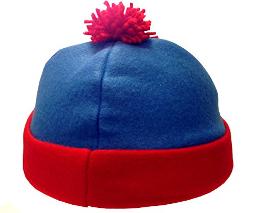 Stan Marsh South Park Costume Hat Blue Red Fleece Ski Cap Comedy Central