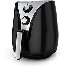 BLACK+DECKER Purify 2-Liter Air Fryer, Black/Stainless Steel, HF110SBD